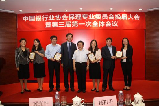 5.中国银行业协会杨再平专职副会长颁发突出贡献单位奖.JPG